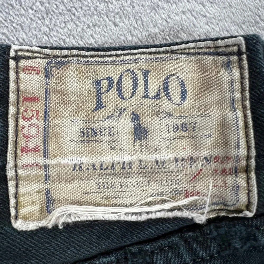 Polo Ralph Lauren Jeans Mens 30x30 Black Good Classic Straight Hudson Casual‎